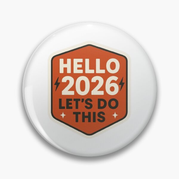Item preview, Hello 2026 Let’s Do This Sticker – Motivational Badge Design designed and sold by Gurjeetpixelart.