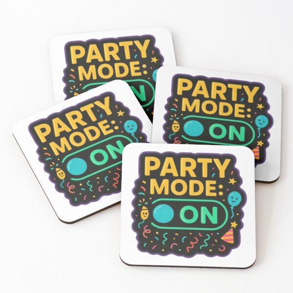 Item preview, Party Mode ON Sticker – Neon Toggle Switch Celebration Design designed and sold by Gurjeetpixelart.