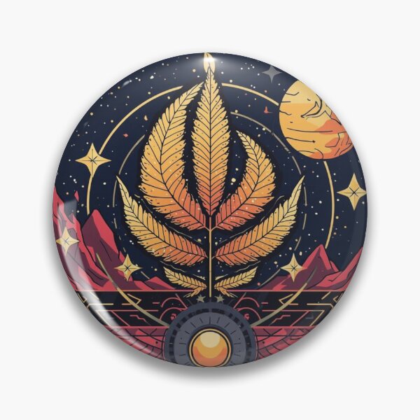 Item preview, Cosmic Cannabis Leaf Emblem - Sci-Fi Space Herb Design with Mars Planet & Stars, Perfect for 420 Aesthetic designed and sold by HimBoo.