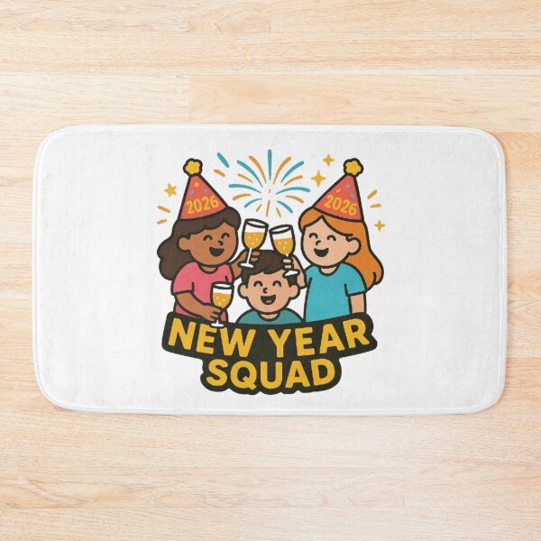 Item preview, New Year Squad Sticker – Cute Cartoon Friends 2026 Celebration designed and sold by Gurjeetpixelart.