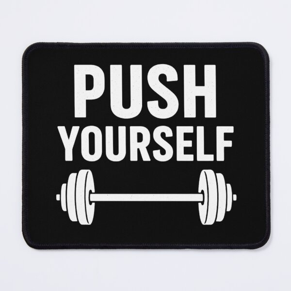Item preview, Push Yourself Motivational Gym Quote designed and sold by aymora.