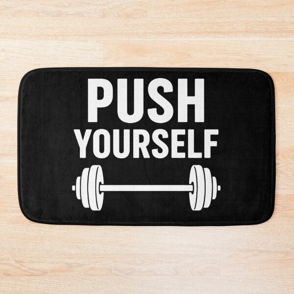Item preview, Push Yourself Motivational Gym Quote designed and sold by aymora.