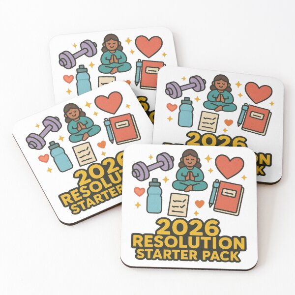 Item preview, 2026 Resolution Starter Pack Sticker – Wellness Doodles Set designed and sold by Gurjeetpixelart.