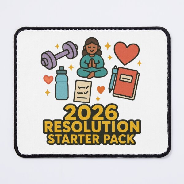 Item preview, 2026 Resolution Starter Pack Sticker – Wellness Doodles Set designed and sold by Gurjeetpixelart.