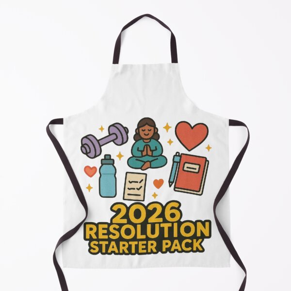 Item preview, 2026 Resolution Starter Pack Sticker – Wellness Doodles Set designed and sold by Gurjeetpixelart.