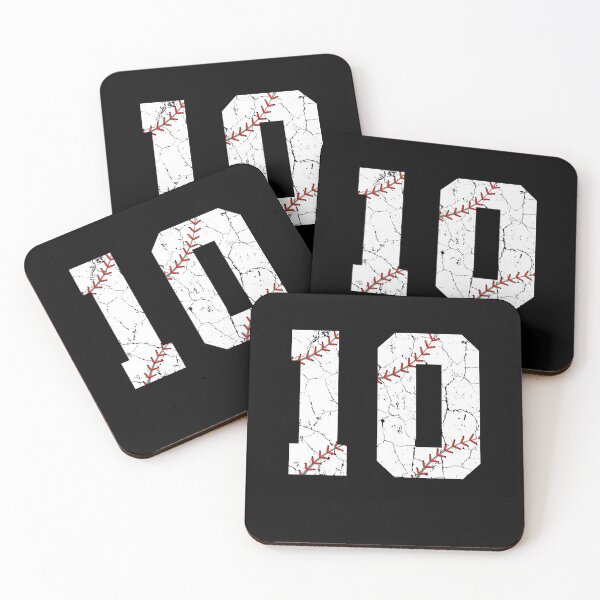 Item preview, Baseball Birthday 10 Distressed Number with Red Stitches designed and sold by JRRTs.