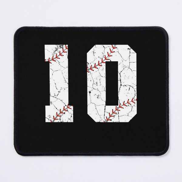 Item preview, Baseball Birthday 10 Distressed Number with Red Stitches designed and sold by JRRTs.