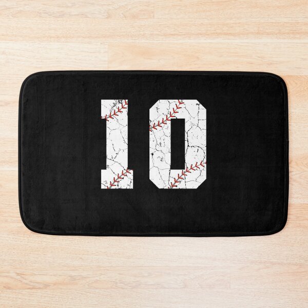 Item preview, Baseball Birthday 10 Distressed Number with Red Stitches designed and sold by JRRTs.