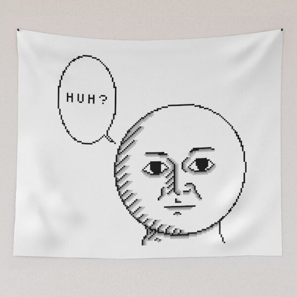 Item preview, Confused Pixel Face Meme – “Huh?” Retro 8-Bit Reaction Art designed and sold by Melivo-Pixel.
