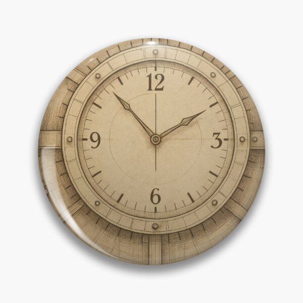 Item preview, Angelic Clock Protocol · Steampunk Blueprint Clockwork Poster designed and sold by InNyutLab.