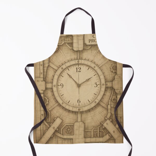 Item preview, Angelic Clock Protocol · Steampunk Blueprint Clockwork Poster designed and sold by InNyutLab.