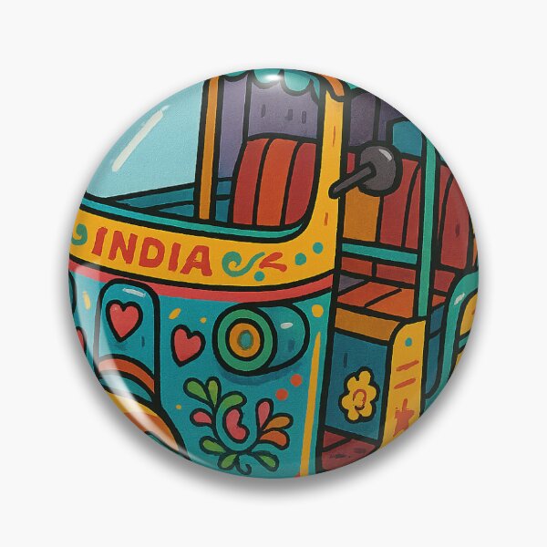 Item preview, Colorful Indian Auto Rickshaw Sticker designed and sold by MonkHub.
