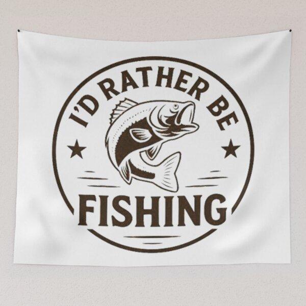 Item preview, I'd Rather Be Fishing Vintage Bass Design designed and sold by H2Texts.