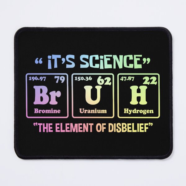 Item preview, It's Science Bruh Periodic Table of Elements Meme Nerdy Bro designed and sold by ScienceCorner.