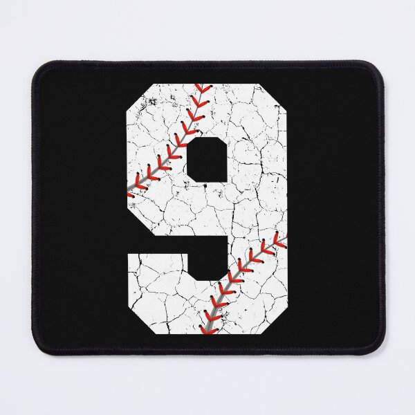 Item preview, Baseball Birthday 9 Distressed Number with Red Stitches designed and sold by JRRTs.