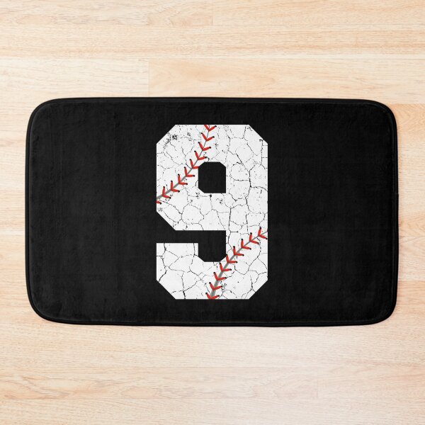 Item preview, Baseball Birthday 9 Distressed Number with Red Stitches designed and sold by JRRTs.