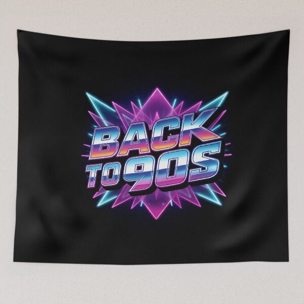 Item preview, BACK TO THE 90s Retro Chrome Logo – 80s Sci-Fi, Synthwave & Arcade Nostalgia Design designed and sold by paulo silveira.