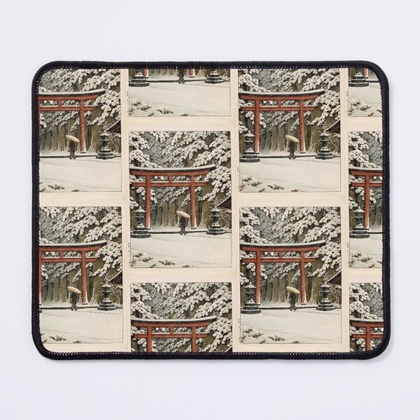 Item preview, Snow at the Shrine Entrance Hakone Gongen by Hasui Kawase: Japanese Poster, Serene Winter Scene, Ukiyo-e Art Print designed and sold by artofuniverse.