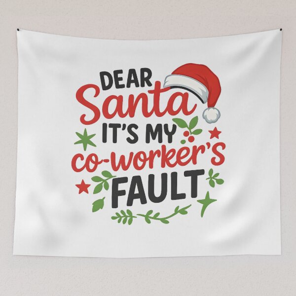 Item preview, Dear Santa It's My Co-Workers Fault Funny Office Christmas designed and sold by hemagamo.