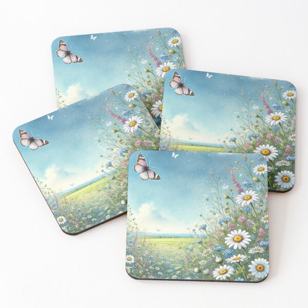 Item preview, Daisy Meadow Bliss – Peaceful Summer Garden Art designed and sold by denip.