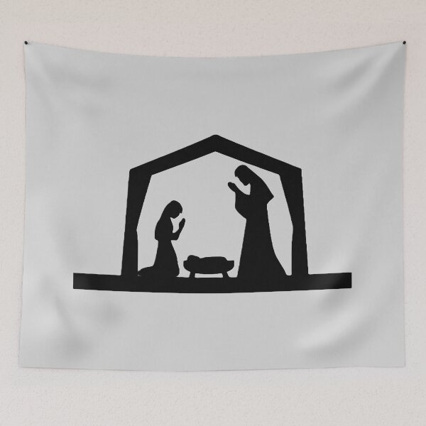 Item preview, Nativity Silhouette – Holy Family Christmas Scene designed and sold by AzizamWorks.