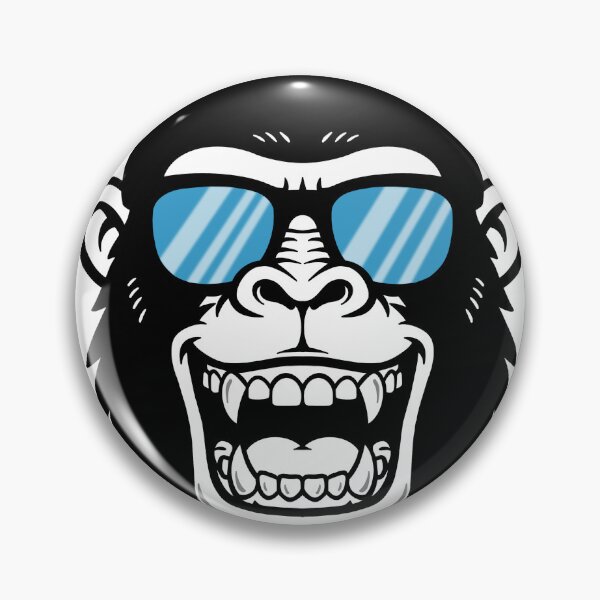 Item preview, Cool Gorilla with Sunglasses – Funny Gorilla Head Cartoon designed and sold by holywarter.