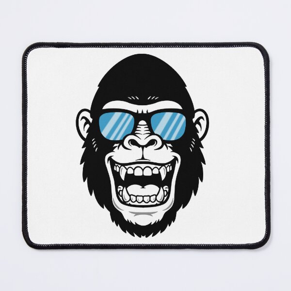 Item preview, Cool Gorilla with Sunglasses – Funny Gorilla Head Cartoon designed and sold by holywarter.