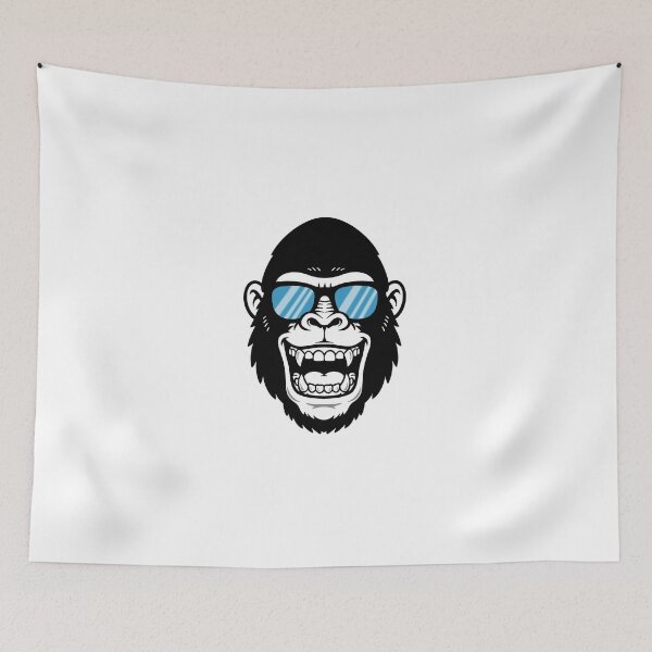 Item preview, Cool Gorilla with Sunglasses – Funny Gorilla Head Cartoon designed and sold by holywarter.