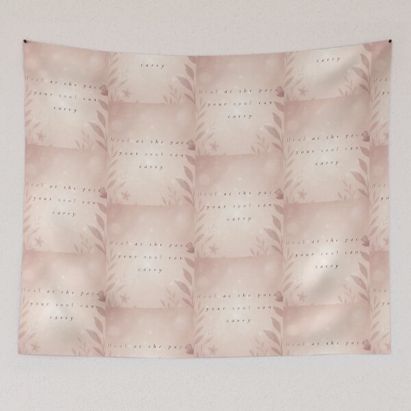 Item preview, Heal at the Pace Your Soul Can Carry – Soft Minimal Emotional Healing Quote Art designed and sold by BlessedStudio31.