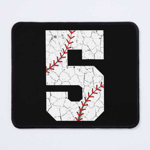 Item preview, Baseball Birthday 5 Distressed Number with Red Stitches designed and sold by JRRTs.