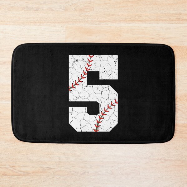 Item preview, Baseball Birthday 5 Distressed Number with Red Stitches designed and sold by JRRTs.