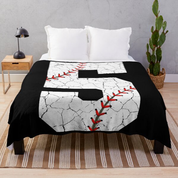 Item preview, Baseball Birthday 5 Distressed Number with Red Stitches designed and sold by JRRTs.