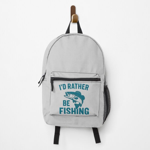 Item preview, I'd Rather Be Fishing Blue Monochrome Minimalist Decal designed and sold by H2Texts.