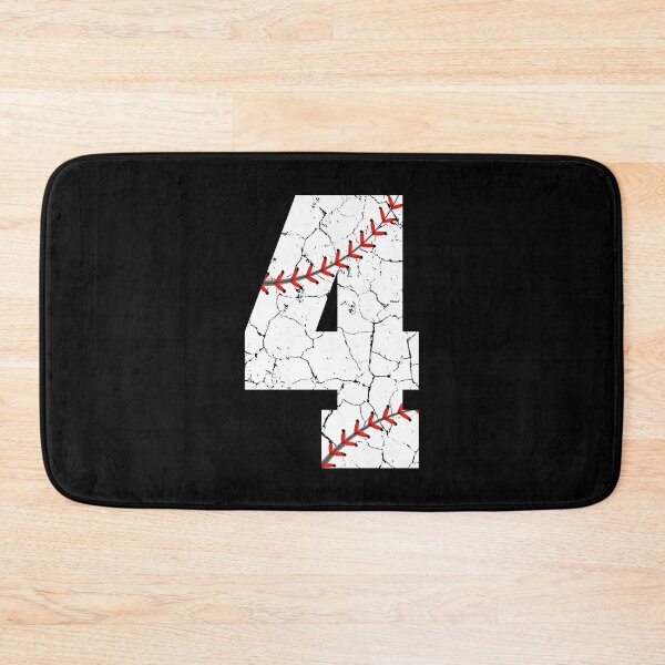 Item preview, Baseball Birthday 4 Distressed Number with Red Stitches designed and sold by JRRTs.