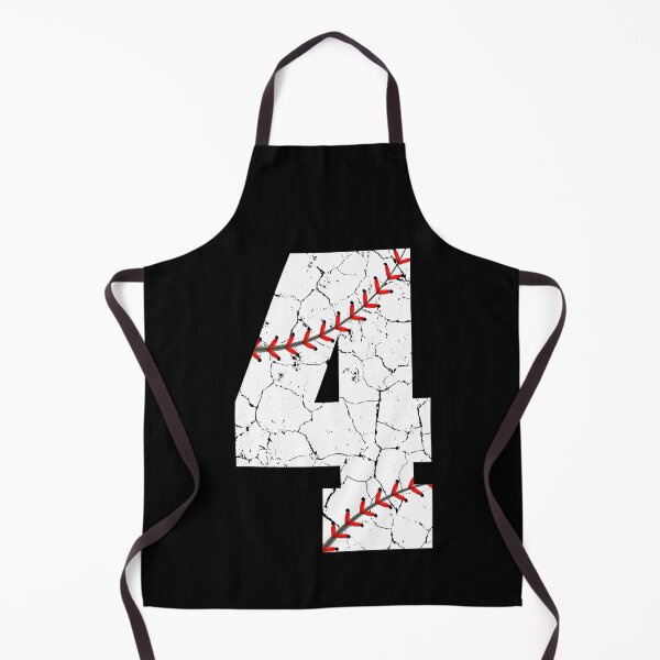 Item preview, Baseball Birthday 4 Distressed Number with Red Stitches designed and sold by JRRTs.