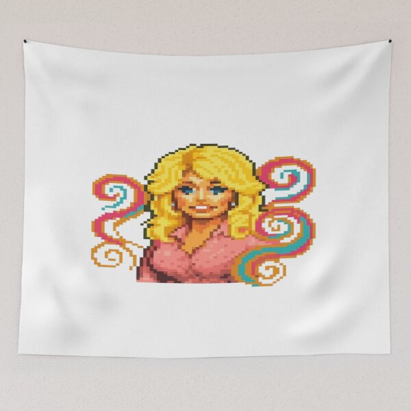 Item preview, Retro Country Queen Pixel Art – Vintage 8-Bit Blonde Icon Portrait Sticker dolly partan Big pixel art designed and sold by Gurjeetpixelart.