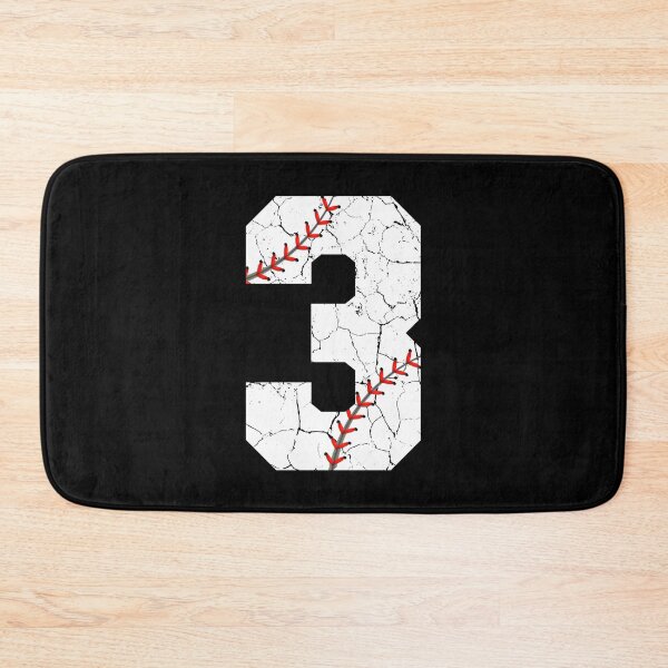 Item preview, Baseball Birthday 3 Distressed Number with Red Stitches designed and sold by JRRTs.