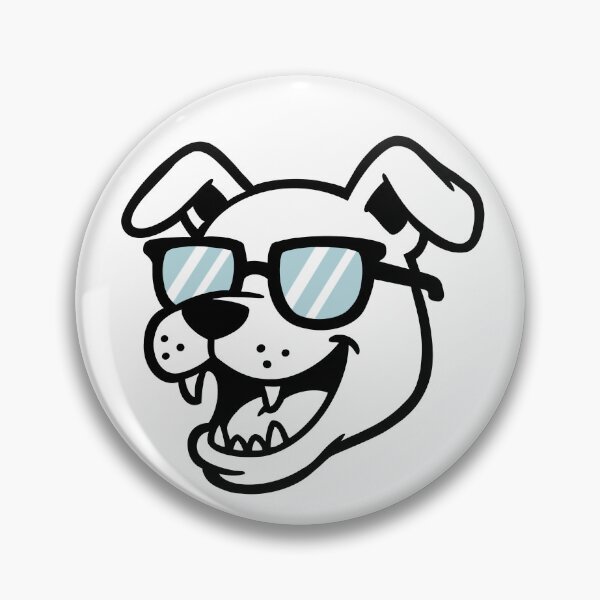 Item preview, Cool Dog with Sunglasses – Funny Dog Head Cartoon designed and sold by holywarter.