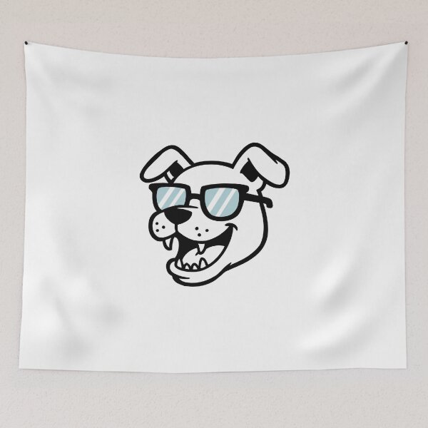 Item preview, Cool Dog with Sunglasses – Funny Dog Head Cartoon designed and sold by holywarter.