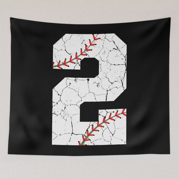Item preview, Baseball Birthday 2 Distressed Number with Red Stitches designed and sold by JRRTs.