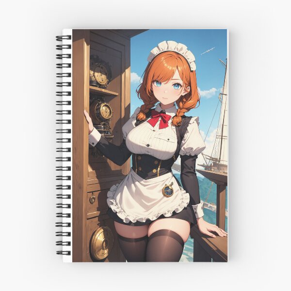 Item preview, Steampunk Maid Anime Girl Nautical Clock Art designed and sold by iloveanimechibi.