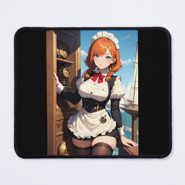 Item preview, Steampunk Maid Anime Girl Nautical Clock Art designed and sold by iloveanimechibi.