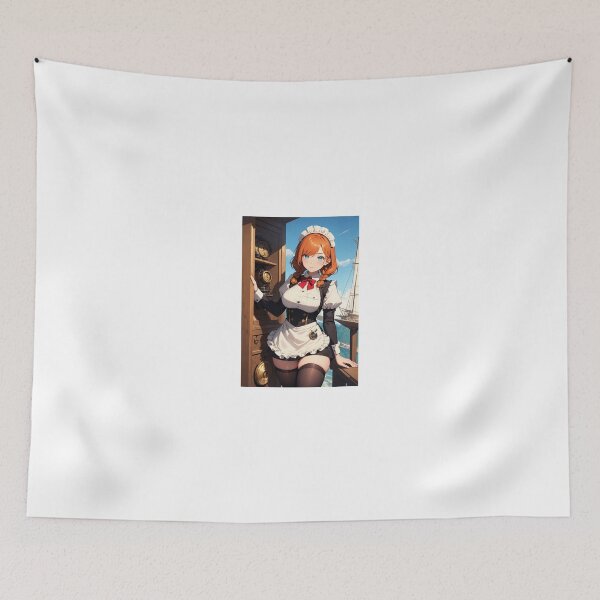 Item preview, Steampunk Maid Anime Girl Nautical Clock Art designed and sold by iloveanimechibi.