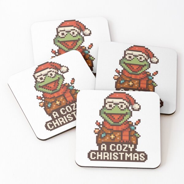 Item preview, Cozy Christmas Pixel Art Sticker – Cute Puppet Style Holiday Design designed and sold by Gurjeetpixelart.