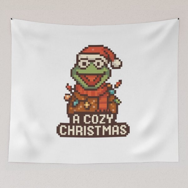 Item preview, Cozy Christmas Pixel Art Sticker – Cute Puppet Style Holiday Design designed and sold by Gurjeetpixelart.