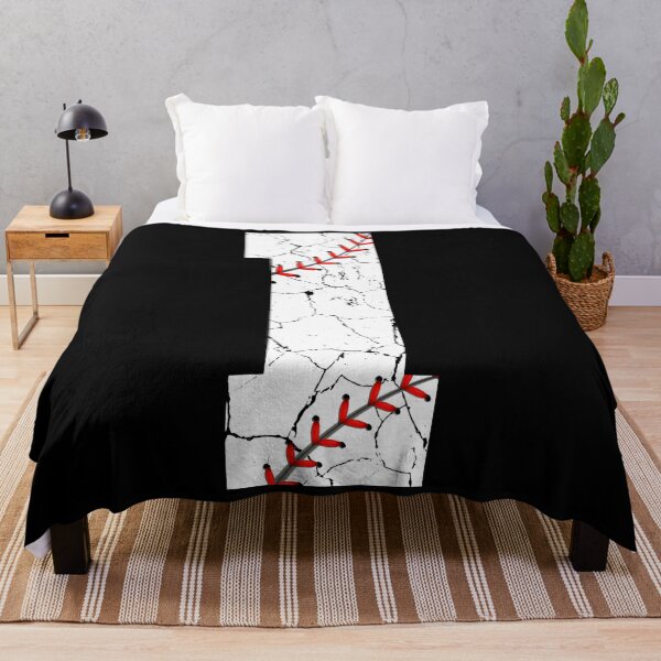 Item preview, Baseball Birthday 1 Distressed Number with Red Stitches designed and sold by JRRTs.
