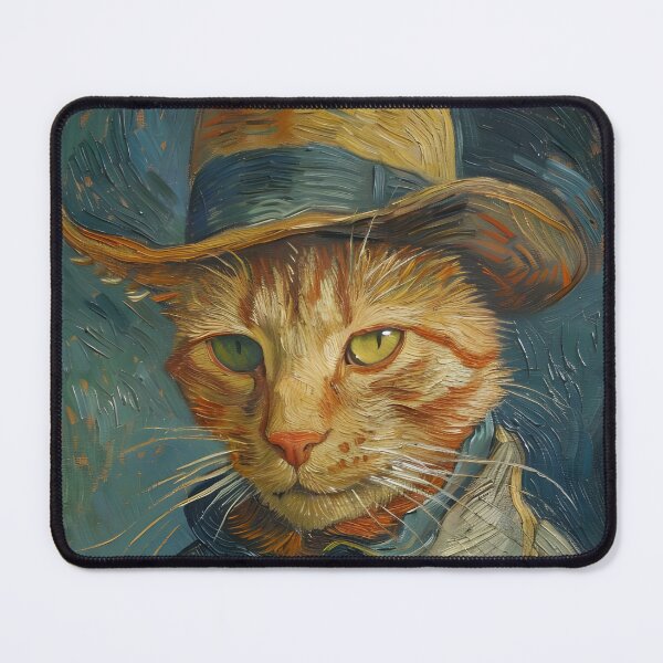 Item preview, Van Gogh Style Cat Portrait, Antique Oil Painting, Pet Alter Art designed and sold by SavageVision.