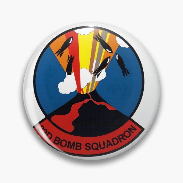Artikelvorschau, Emblem der 23. Bomberschwadron – Vulkanausbruch entworfen und verkauft von CharlieDesings.