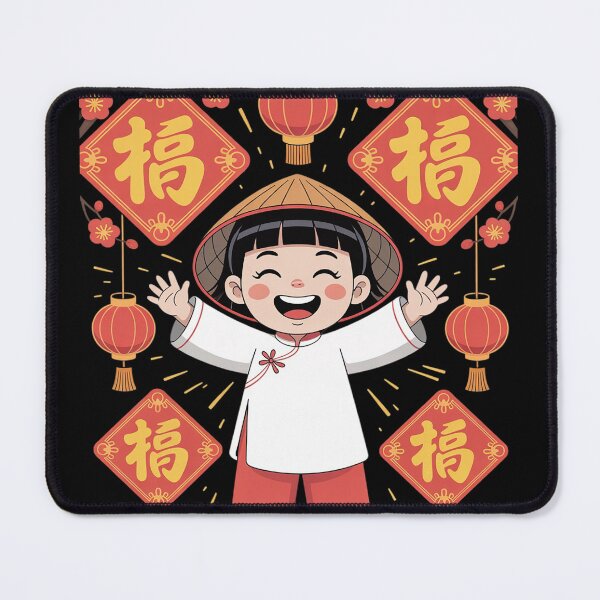 Item preview, Chuc Mung Nam Moi Kids Girl Cute Vietnamese New Year Ao Dai designed and sold by KotexTemu.