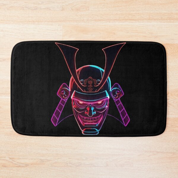 Item preview, Glowing Samurai Mask – Neon Warrior Spirit designed and sold by mari0n980.